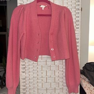 LoveshackFancy Avignon Cropped Cashmere sweater in Pink! Like new! 🌸